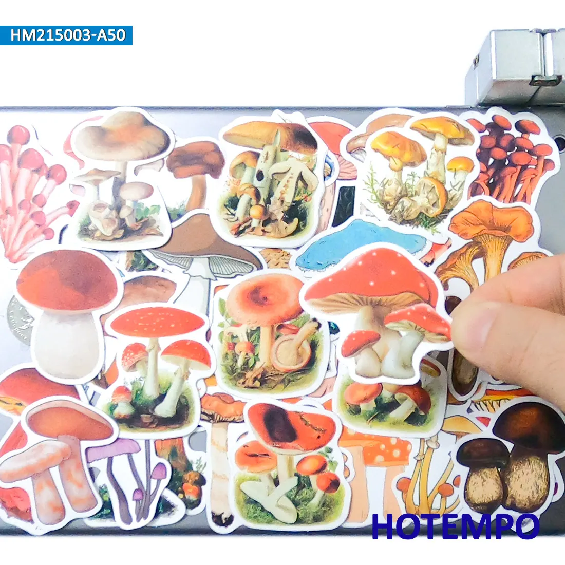 20/30/50Pieces, Mushroom Stickers, Cute Fungi, Agaric Pattern, Retro Art Graffiti, for DIY Creative Decoration, Sticker Toys