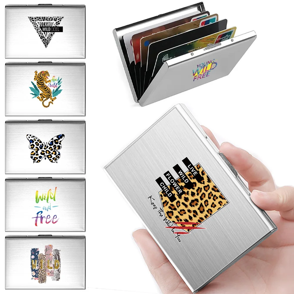 Compact Metal Card Holder with Layered Storage Compartments, ID Storage Case for Suburban Outings.