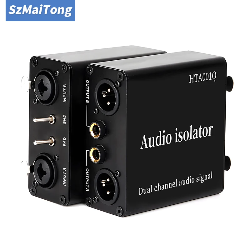 Audio isolator noise reduction DI ground box 6.35 to cannon Stereo agricultural electric guitar sound card show noise eliminatio