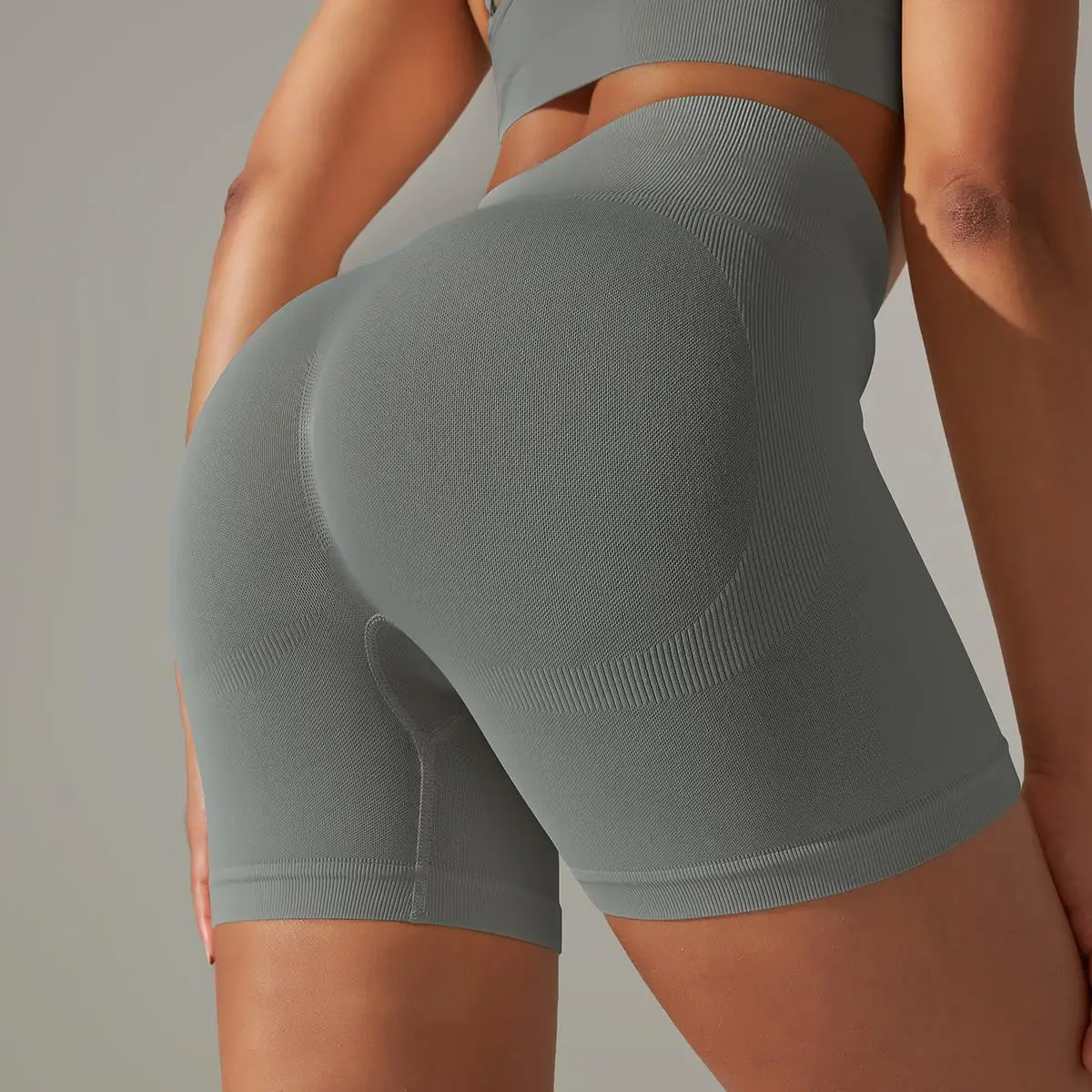 กางเกงโยคะไร้ตะเข็บสำหรับผู้หญิง ชุดออกกำลังกาย กระชับ ยืดหยุ่น ยกกระชับสะโพก ทรงพีช สำหรับออกกำลังกาย วิ่ง