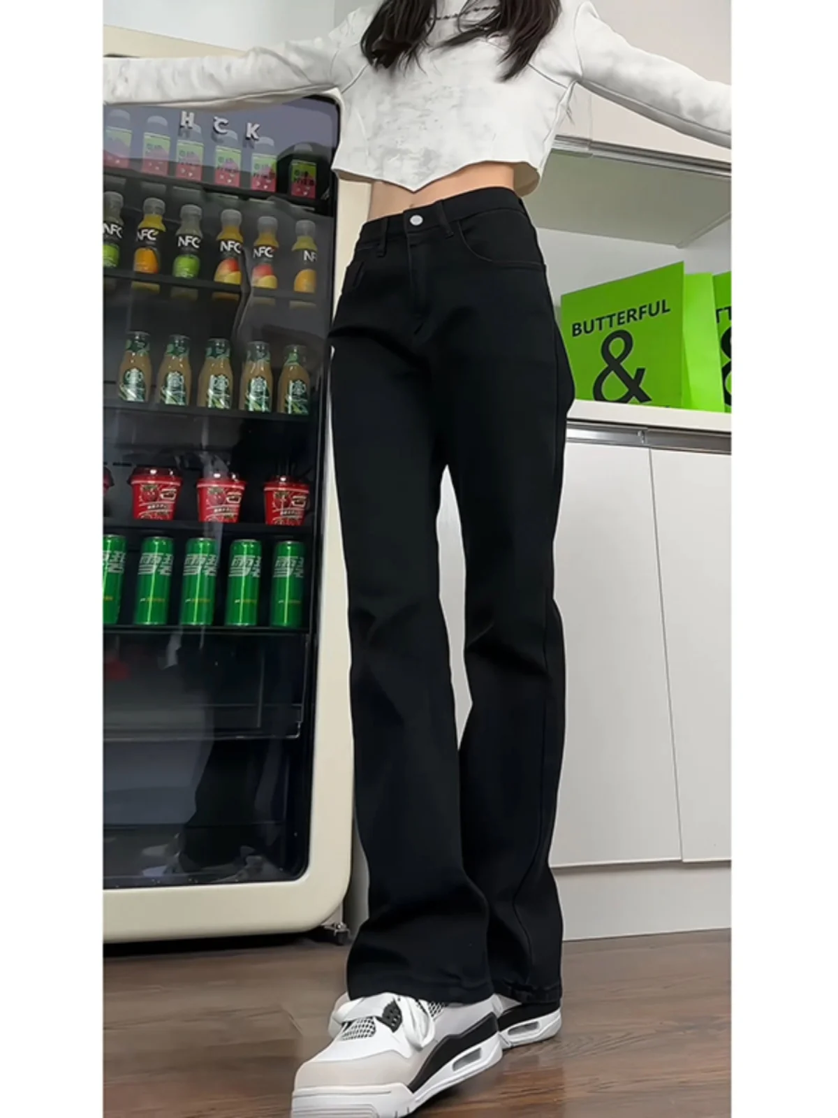 

Slim Fit High Waist Straight Leg Jeans for Men Spring Cleanfit American High Street Jeans Youth Trendy Wear Resistant