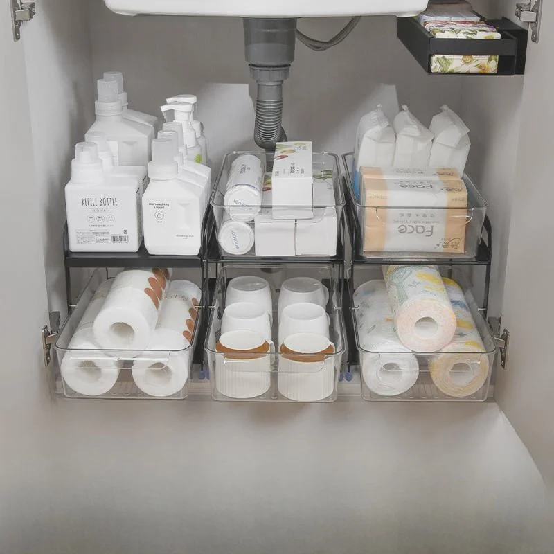 

Kitchen Pull out elf Ra Cabinet under Sink Basket Multi Layer Storage Carbon Steel Southeast Asia Sle Organizer