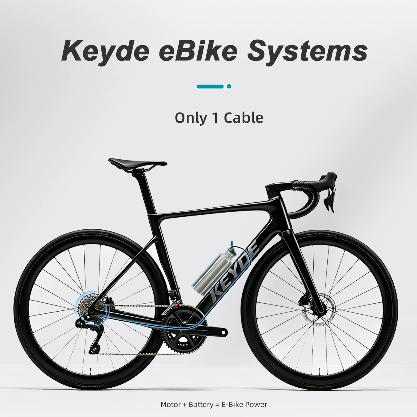 Keyde S100 Rear Hub Motor Kit 36V 250W Small Size Water Bottle Battery Electric Bike Conversion Kit for Bicycles