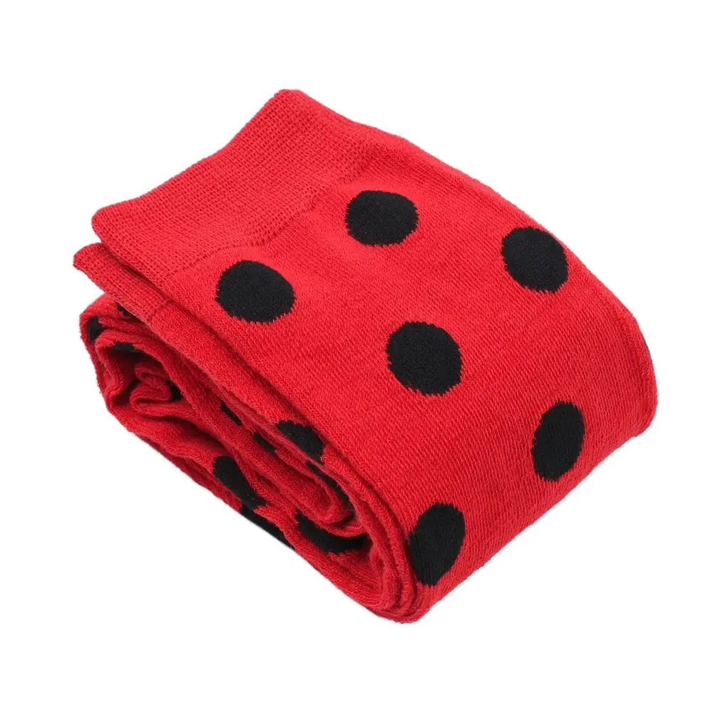 1 Pairs Funny Polka Dot Thigh High Stockings Ladybug  Knee High Socks  Warmers Long Boot Stockings For Halloween