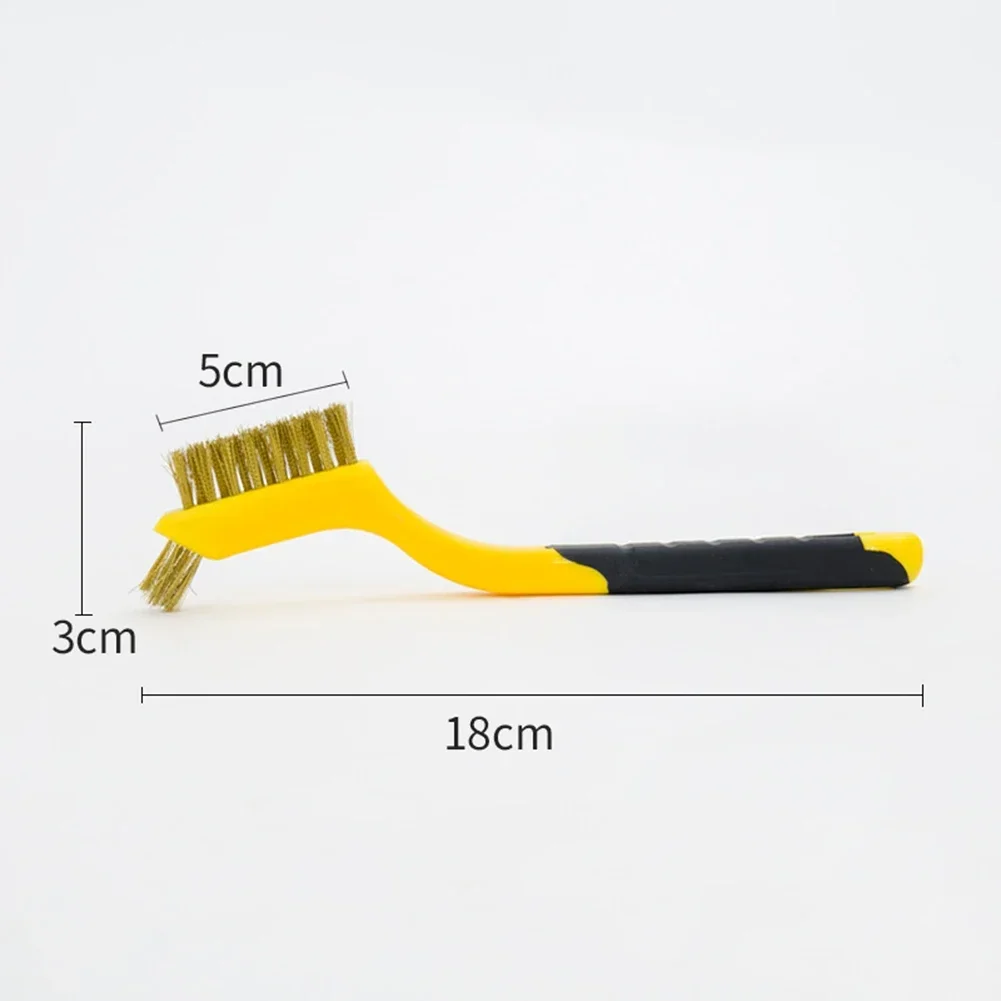 Rust And Dirt Brush Hand Tools High Quality Mini Brush Rust Removal Yellow Handle Useful Tools For Home Garden