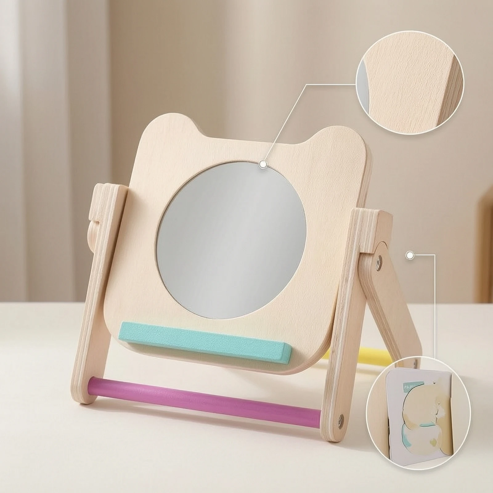 Wooden Mirror with Cards Educa - Baby Nursery Mirror review and price