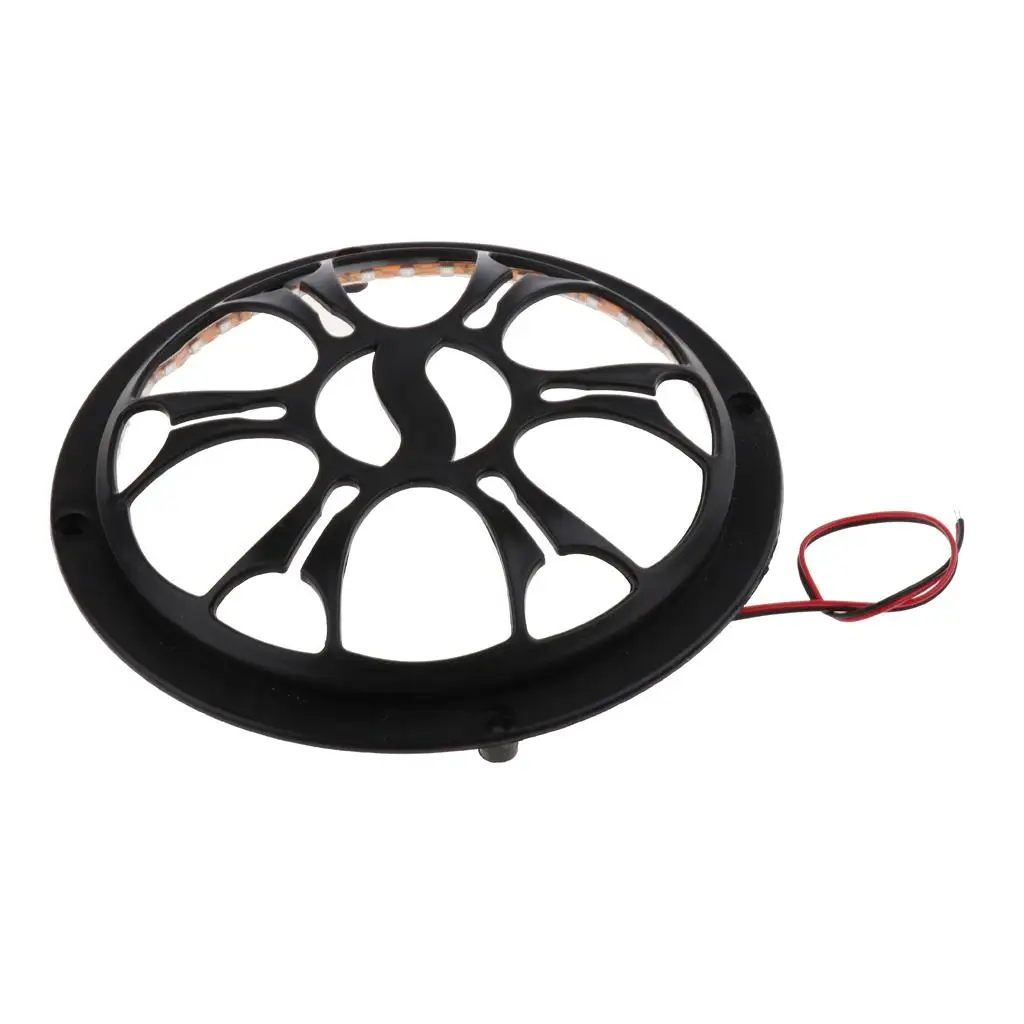 8 Inch Auto Speaker Parts Car Audio Sub Woofer Grille Black Grill Cover Guard Protector Grille with Flashing Light Bar