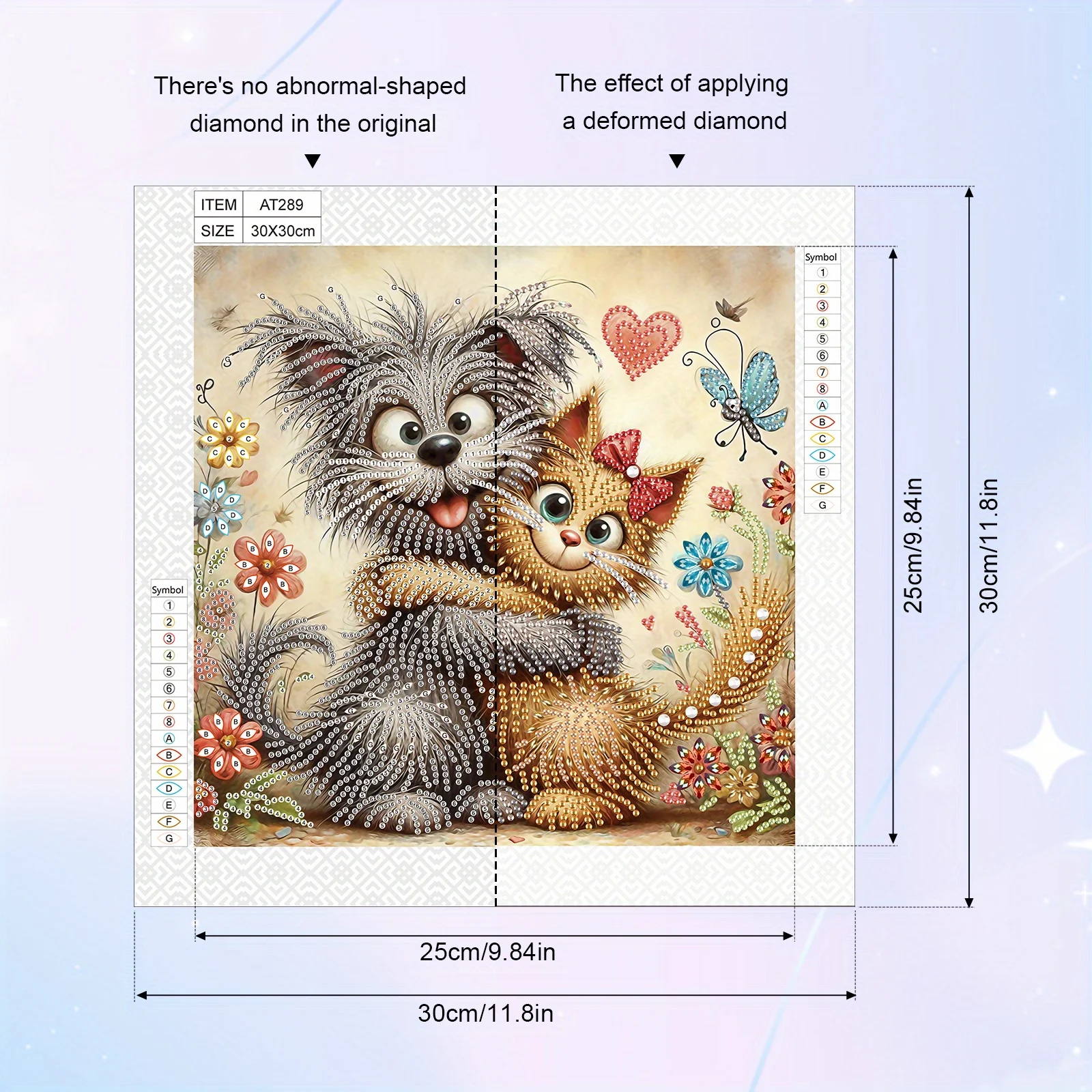 DIY Dogs and cats 5D Special Shape Diamond Art Kits for Beginners,Diamond Art Painting Kits for Home Wall Decoration Gift