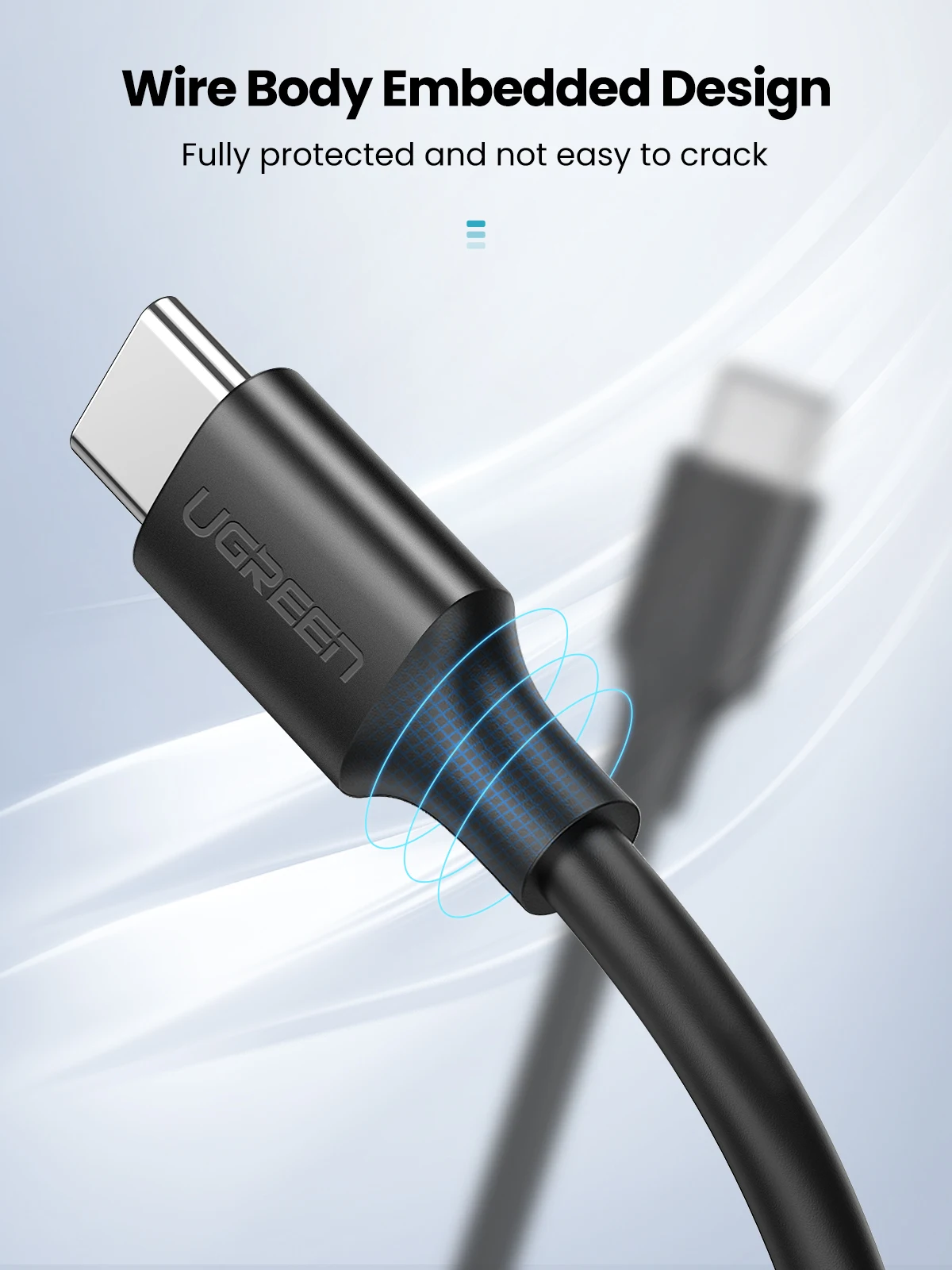 UGREEN USB C إلى USB C كابل PD60W آيفون 17 16 15 ماك بوك باد كابل شحن سريع 20 فولت 3A نوع C شاحن سريع PD كابل USB C #5