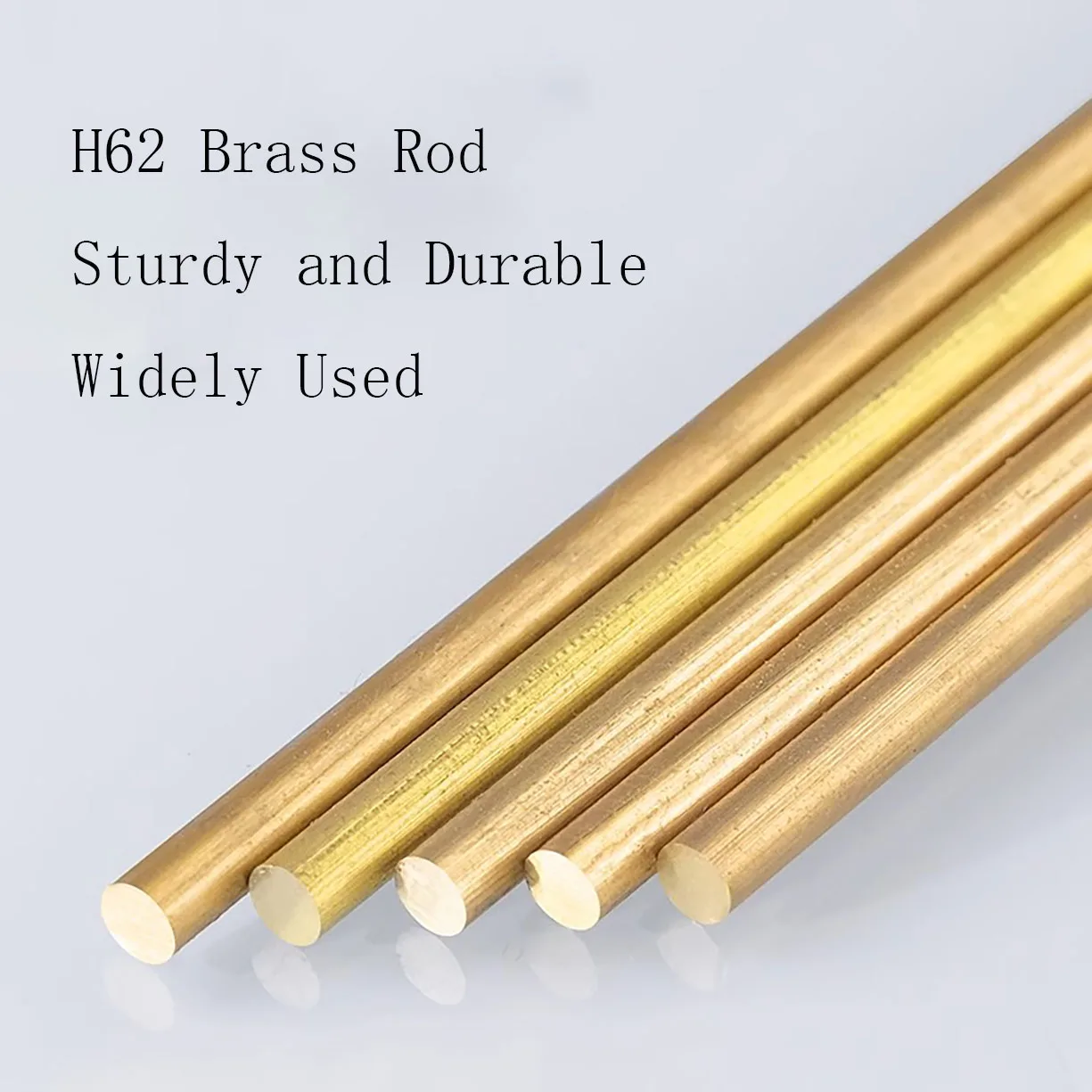 1-10Pcs H62 Brass Round Bar Metal Rods Milling Metalworking Diameter 0.8mm-35mm Length 200--500mm For DIY Modelmaking Brass Rod
