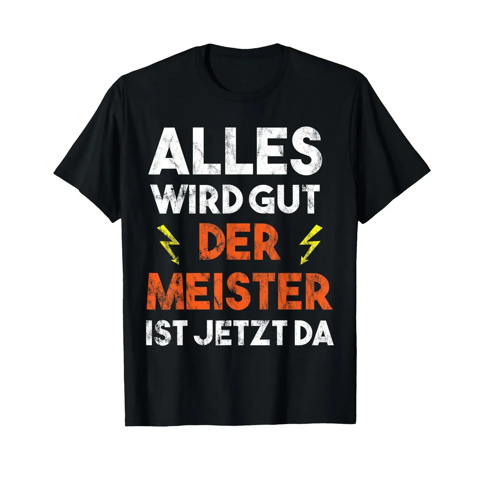 Electrician Everything will be alright the master is here T shirt vintage Washed Breathable Top For Everyday Wear Unisex