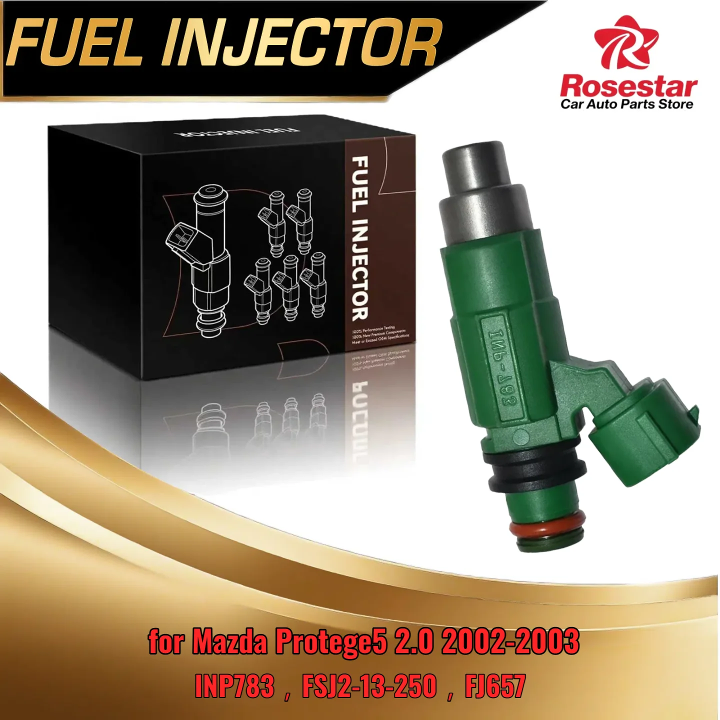 

1 Piece Green Injector for Mazda Protege5 2.0 02-03 Replace FSJ2-13-250 INP783 FJ657