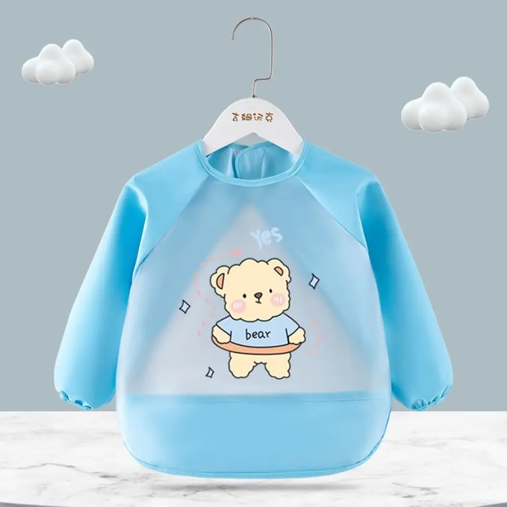 

Waterproof Baby Feeding Bib Dirt Proof Long Sleeved Saliva Towel Burp Apron Comfortable No-Wash Baby Bib Burp Clothes