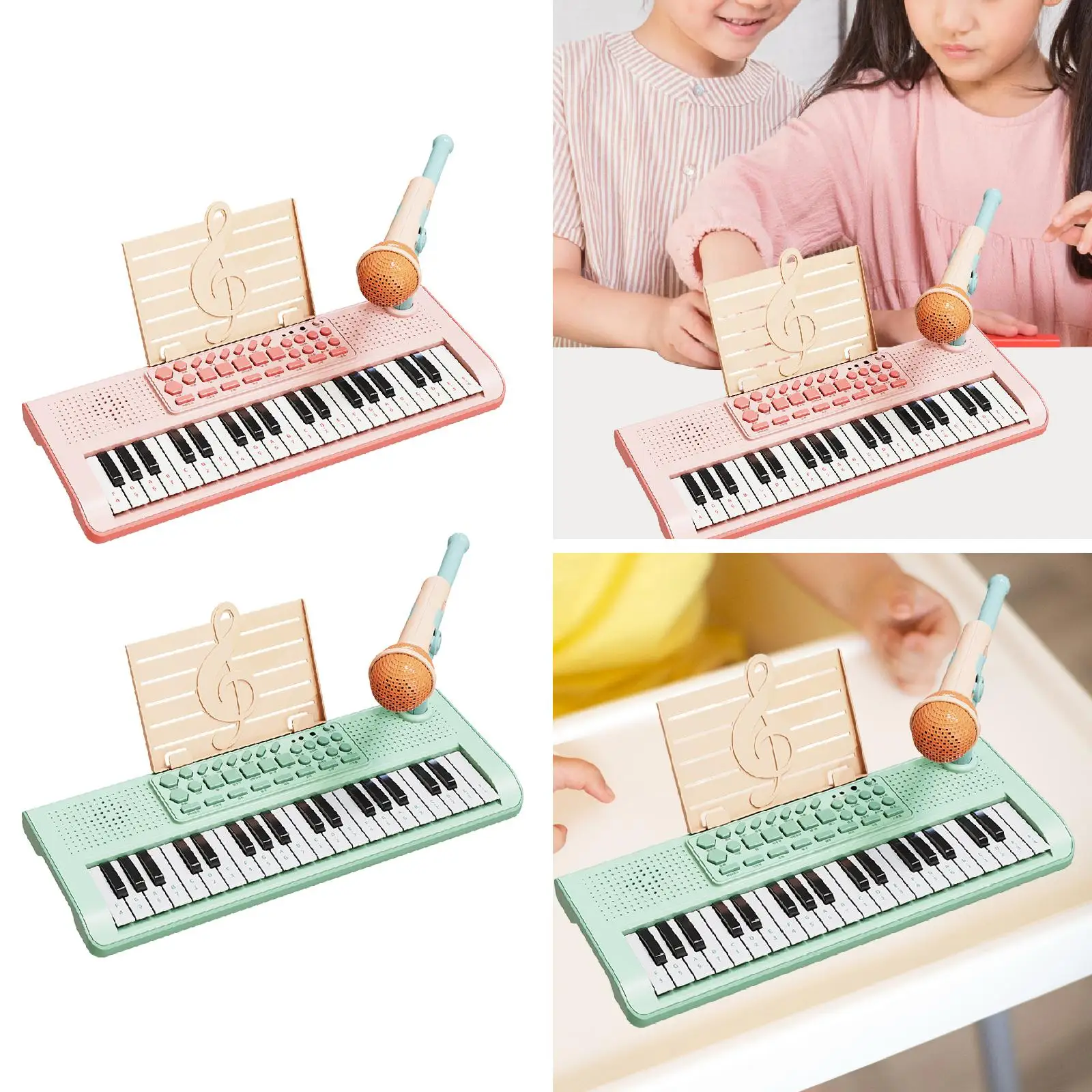 Kids Piano Keyboard Beginner Toy, Birthday Gift for Kids ,Portable ,Home Use Learning Educational with Microphone Small Piano view 5