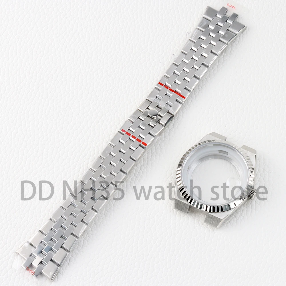 

Silver 39.5mm NH35 Case 316L Stainless Steel Watchband Sapphire Glass for Land-Dweller NH35 NH36 Automatic Movement 33.8mm Dial