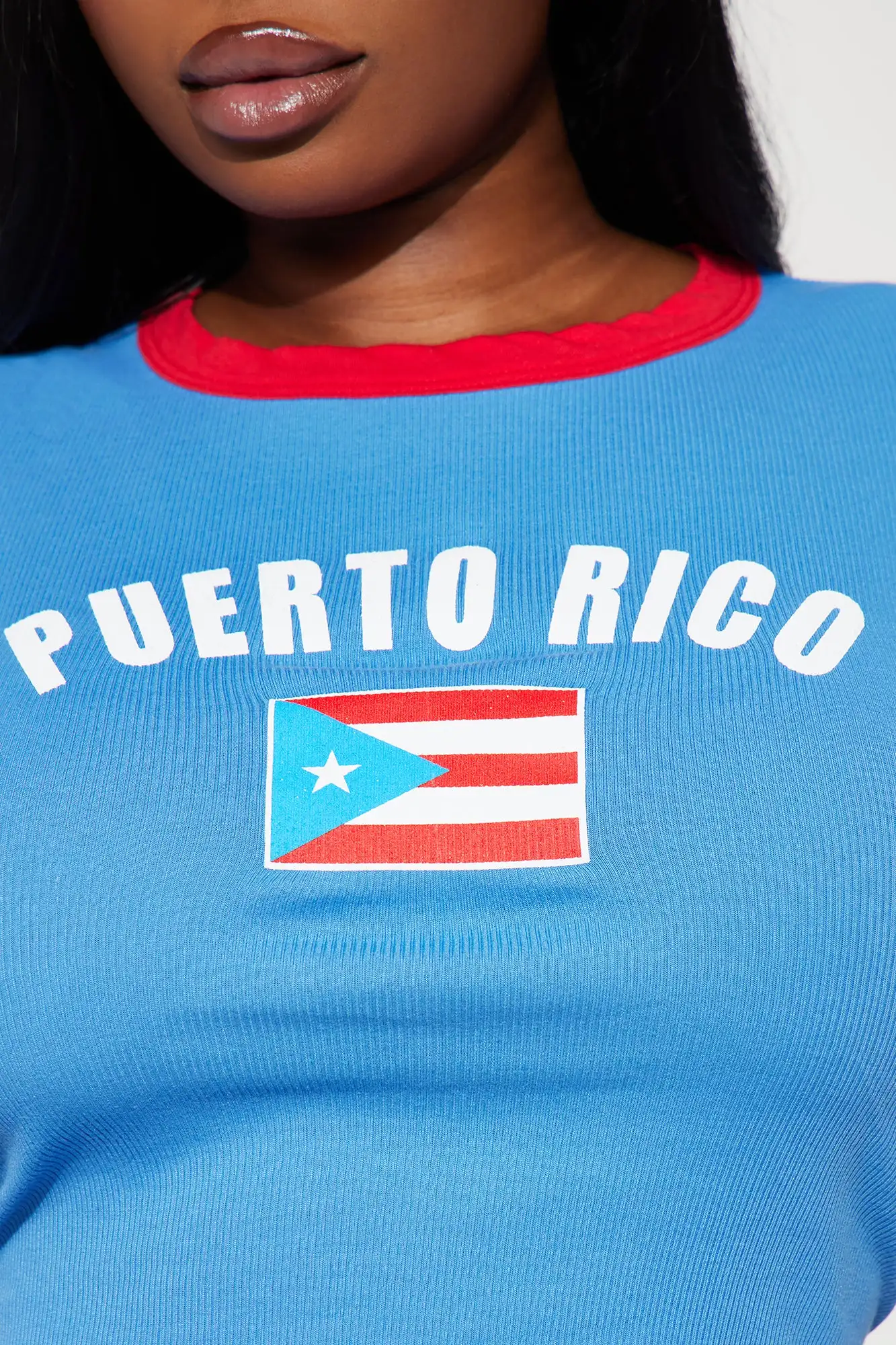 

Aesthetic Puerto Rico Flag 2025 New All Letter Printed T-shirt Color Contrasting Fashion Retro Short Sleeve Summer Y2K
