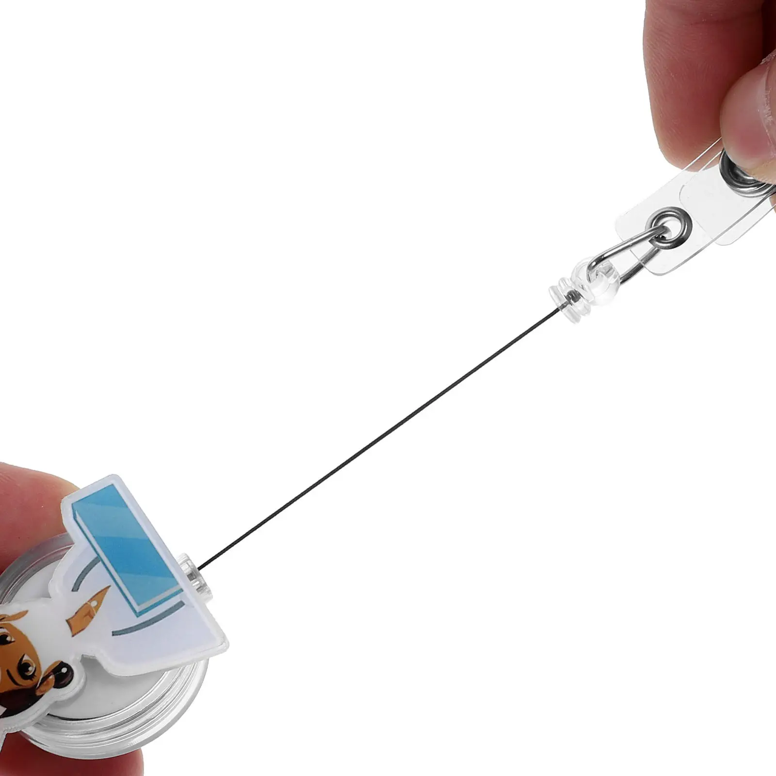 Multi Function Retractable Badge Holder Reel Sturdy Acrylic Construction Secure Clip for Belt Id Name Cards Keys Nurse Doctor