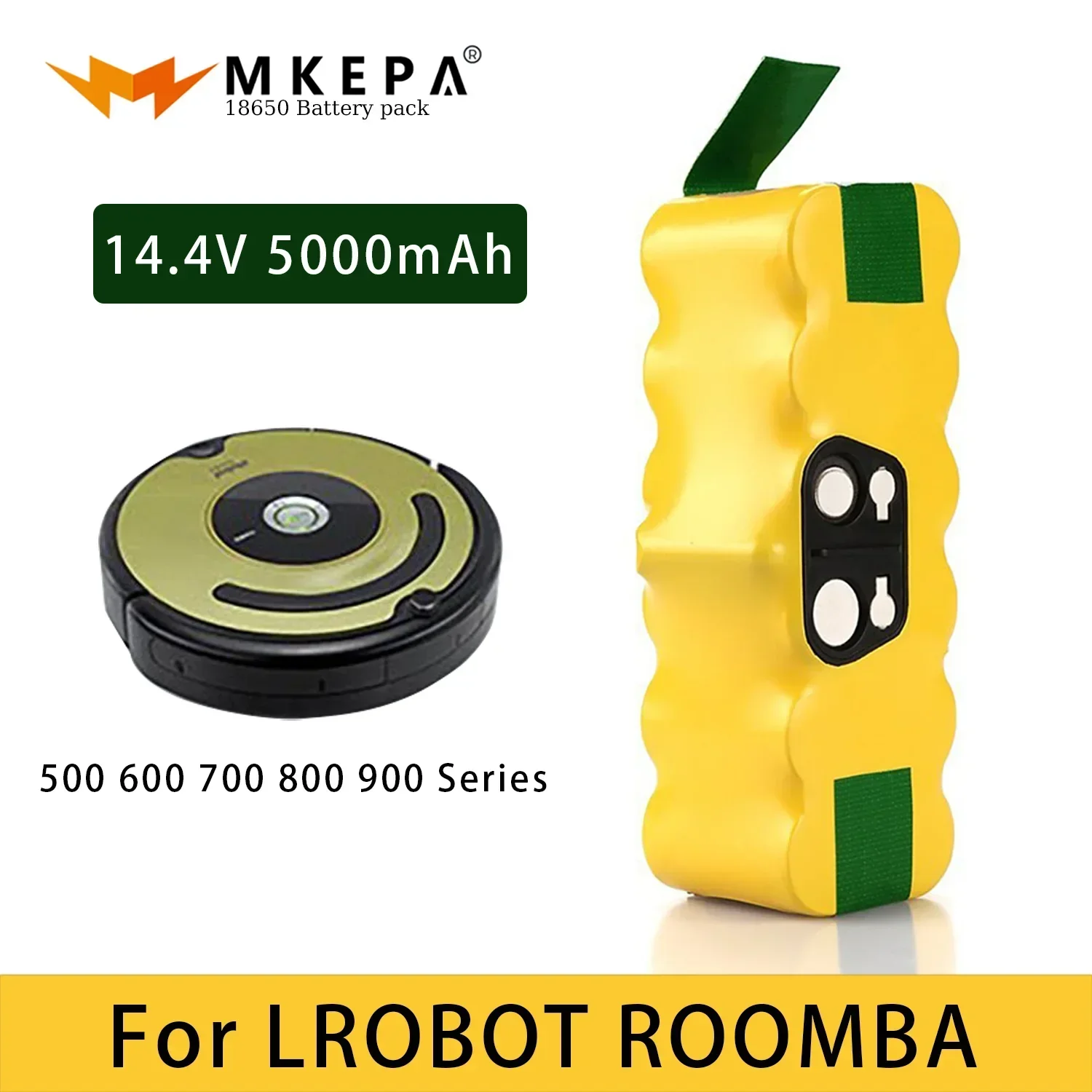 

14.4V 5000mAh Robot Vacuum Cleaner Battery for IRobot Roomba 500 600 700 800 900 Series 14.4V 620 650 770 780 580 Batteries