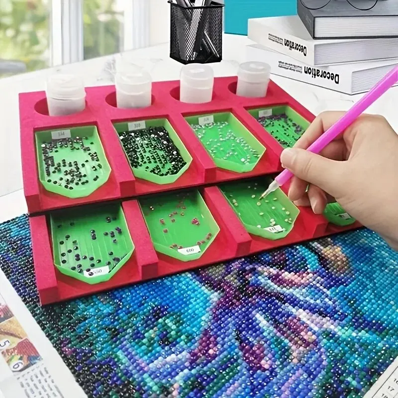 1pc Diamond Painting Accessories Tray Organizer For Storage Boxes Containers