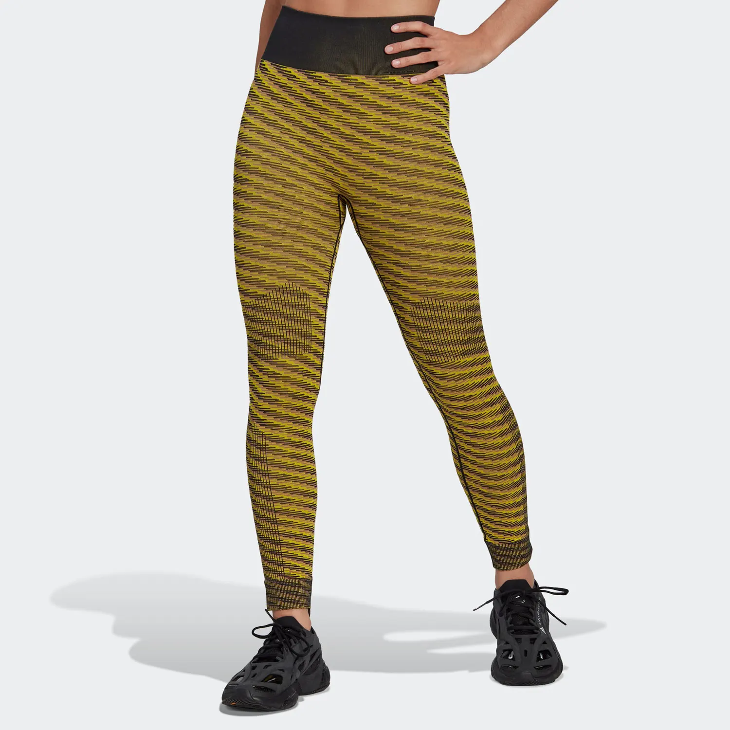 Adidas genuine SMC women's fitness training knitted tight pants HI6049