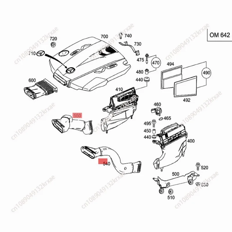 Applicable to Mercedes-Benz ML6420948797 Intake pipe OE6420946897 6420948897 6420946797