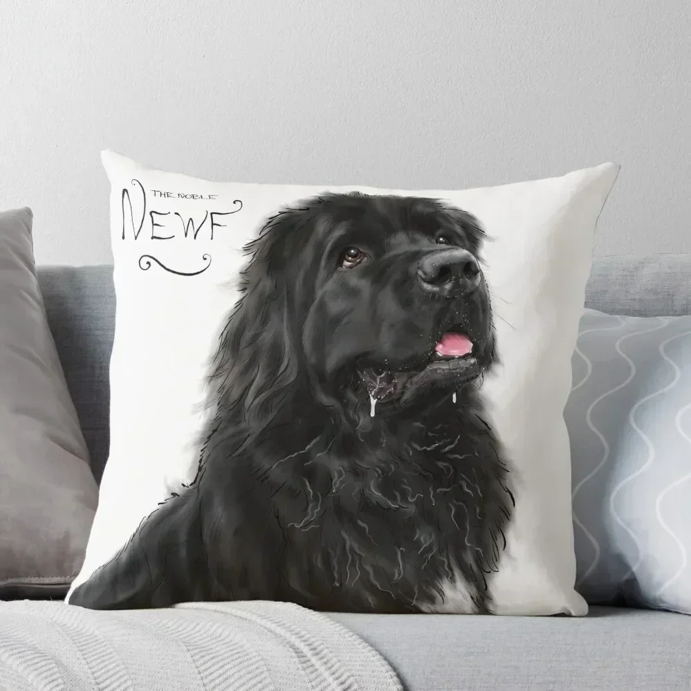 The Noble Newfoundland Dog Throw Pillow Christmas Pillow Covers Luxury Pillow Case Sofa Covers For Living Room