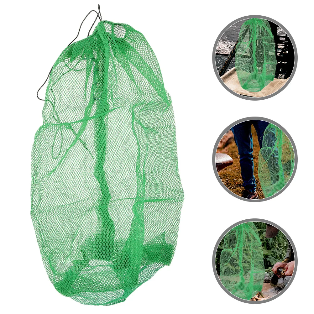 

Drawstring Fish Net Bag Heavy Duty Nylon Mesh for Fishing Portable Fishing Nets for Saltwater Outdoor Fish Catching Storage