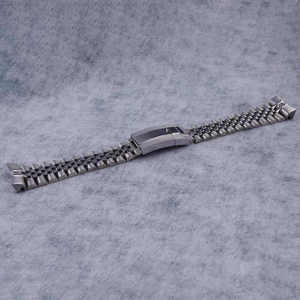 22mm Watch Band For Casio MDV-106 MDV106G 316L Steel Solid Curved End Screw Links Oyster Clasp Jubilee Bracelet Strap