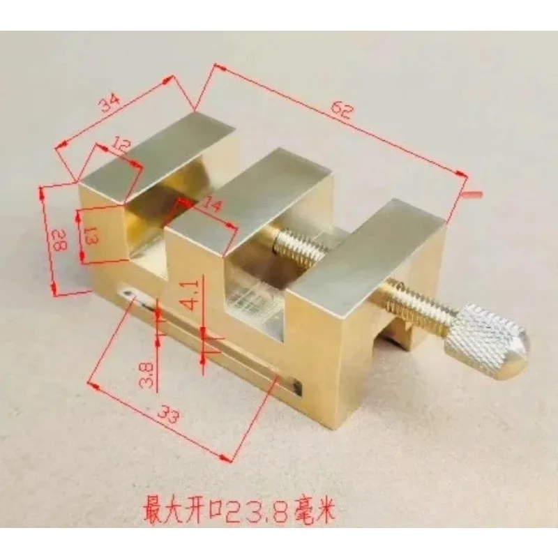 Wheel Pipe Clamp + Watch Repair Table Fixed Base + Brass Multi-Functional Small Pliers - Precision Tools for Watch Maintenance