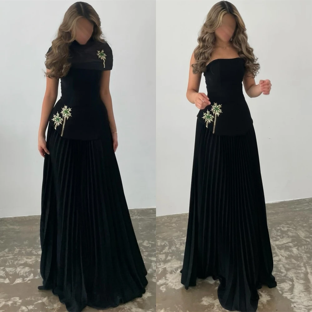 

Customized Exquisite Sweep Train Evening Dress Delicate Flowers Shawl Prom Dresses Luxury Strapless Special Occasion Gowns