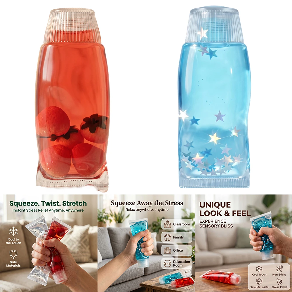 Toothpaste Stress Ball Shapeable Squishy Gift Non-Bounce Jam for Anti Stress Fruit Filled Gifts Birthday Party Favors Novelty