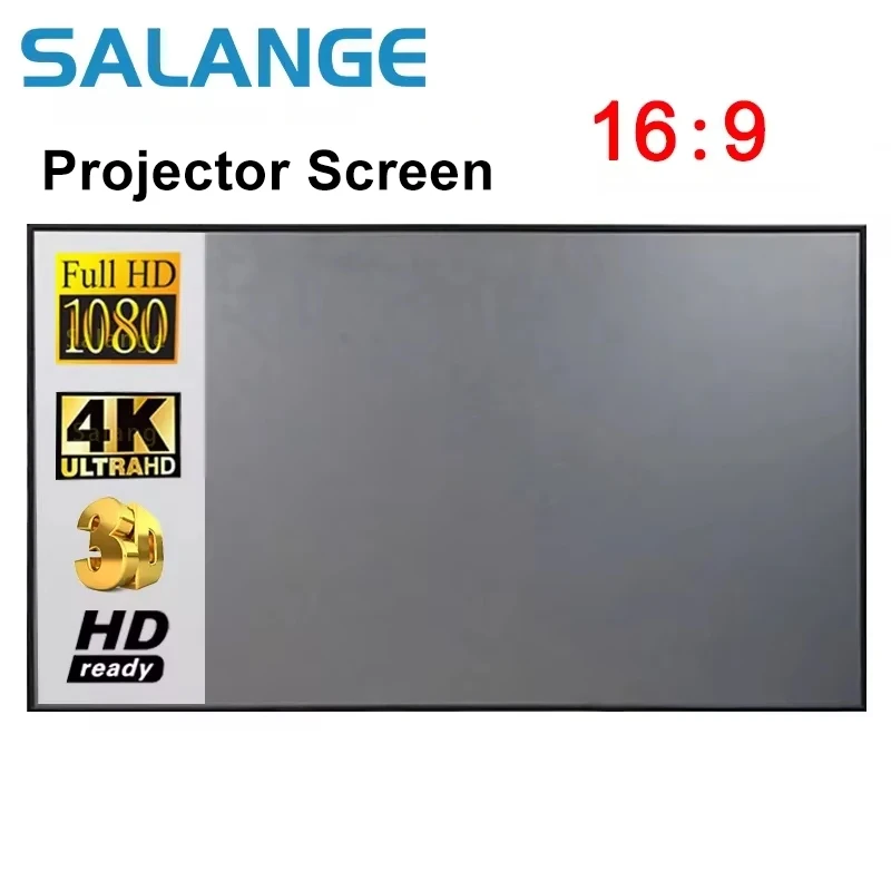 Salange Projector Screen ,60 84 100 Inch Reflective Fabric Cloth Projection Screen For YG300 Projetor XGIMI DLP LED Home Theater
