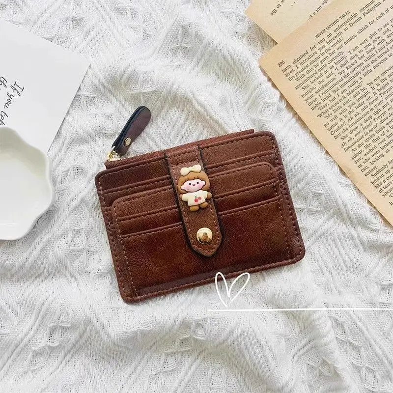 Short Folding Wallet for Female Students with Multiple Card Slots, Compact and Niche Design, Hand-Held Zero Wallet