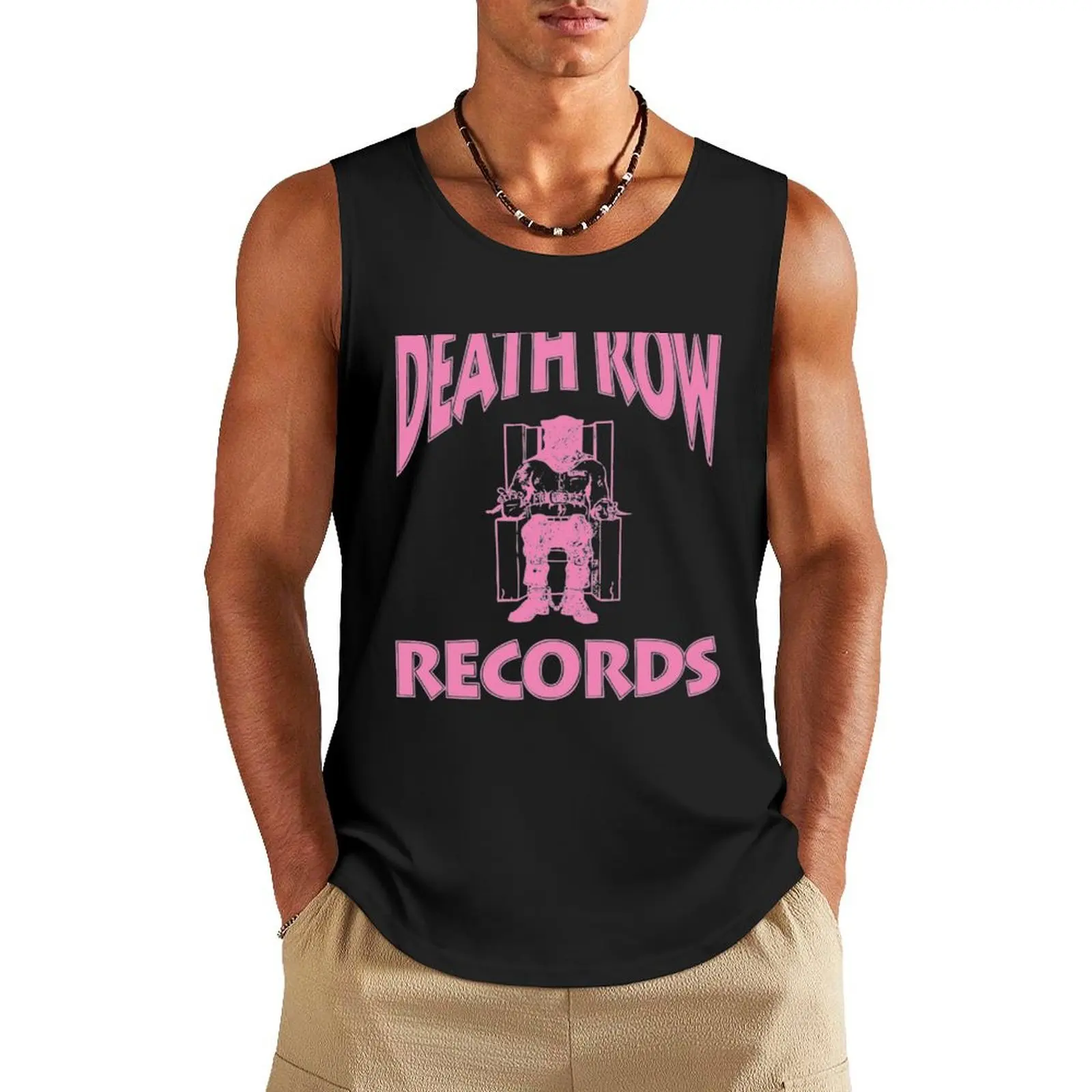 

Death Row Records - Pink Version Tank Top bodybuilding men Men's tops