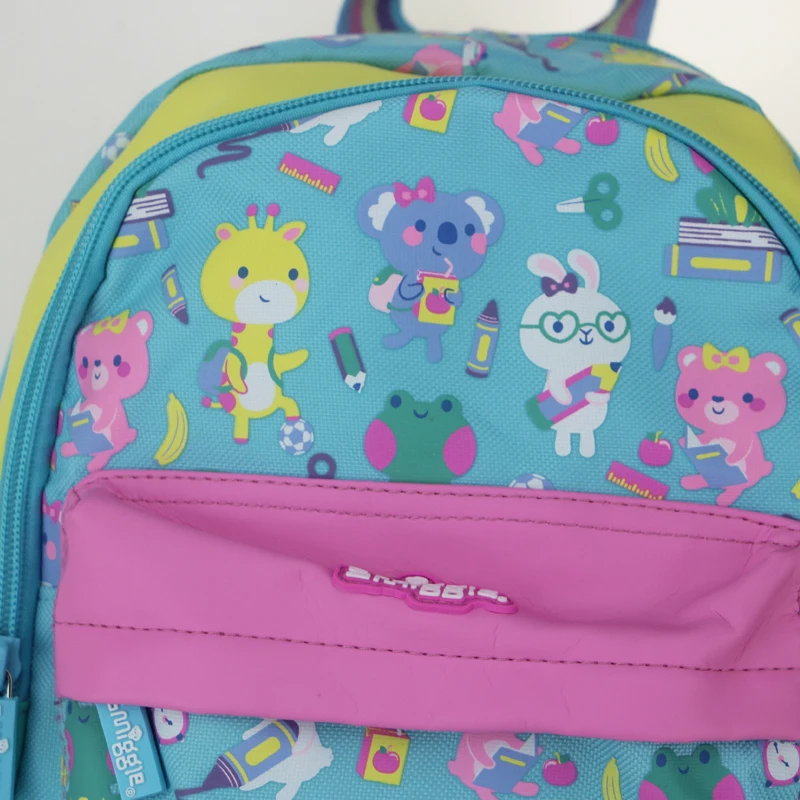 حقيبة مدرسية للأطفال حقيبة كتف للأطفال البنات Green Rabbit kawaii1-4 سنوات 11 بوصة