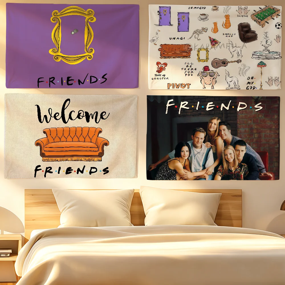 TV F-Friends Flag For Sports Matches Halloween Games Parade Rally Holiday Festival Backyard Balcony Club Bar Decor