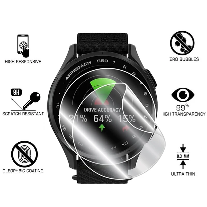 1-10 個ヒドロゲルフィルムガーミンアプローチ S50 スクリーンプロテクター HD クリア保護カバー時計フィルムガーミン S50 アクセサリー