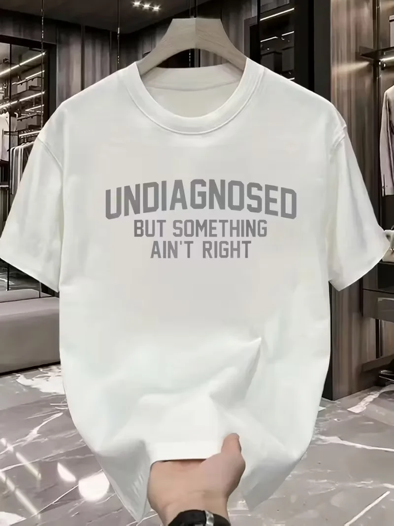 Vintage Funny Undiagnosed But Something Ain't Right T-Shirt Meme Women Streetwear Tee Casual Tops Tees