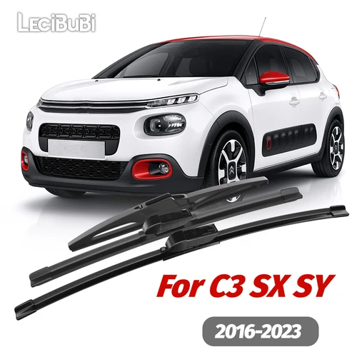 Imagen 1 del producto 1 Juego de limpiaparabrisas delantero y trasero, limpiaparabrisas para Citroen C3 SX SY 2016-2023 2017 2018 2019 2020 2021 2022