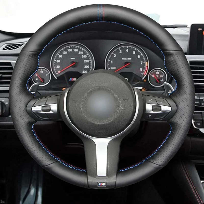 Hand Stitched Microfiber Leather Car Steering Wheel Cover For BMW M Sport F06 F10 F15 F16 F20 F21 F25 F30 F32gt F80 F82 X1 X3 x5