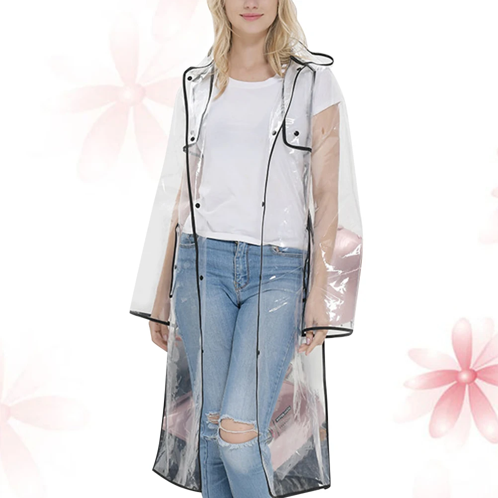

Rain Jackets Fashion Raincoat Slicker with Hood Women Girls Ponchos for Rainwear Waterproof