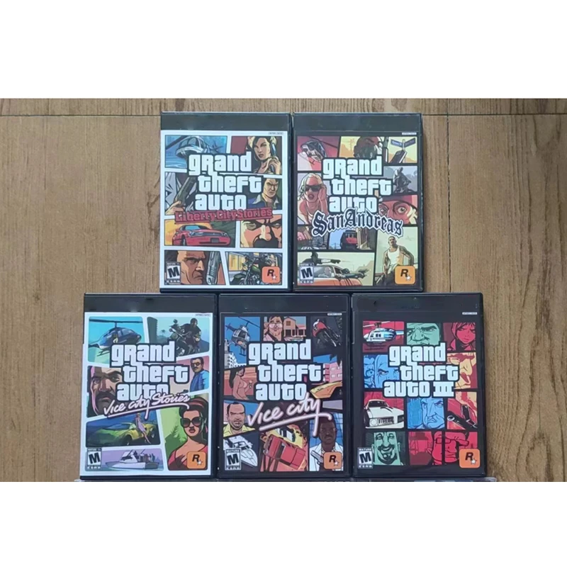 PS2 Copy Game Disc GTA Series With Manual Unlock Console Station 2 Retro Optical Driver Video Game Machine parts