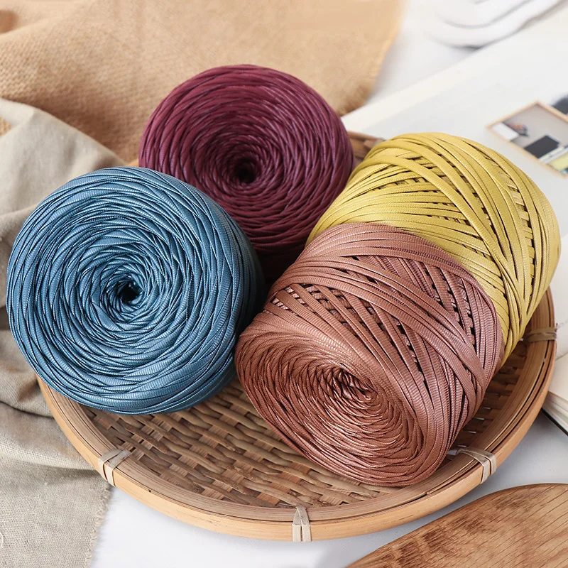 200g/Roll Nappa Leather Matte Faux Leather Yarn DIY Knitting
