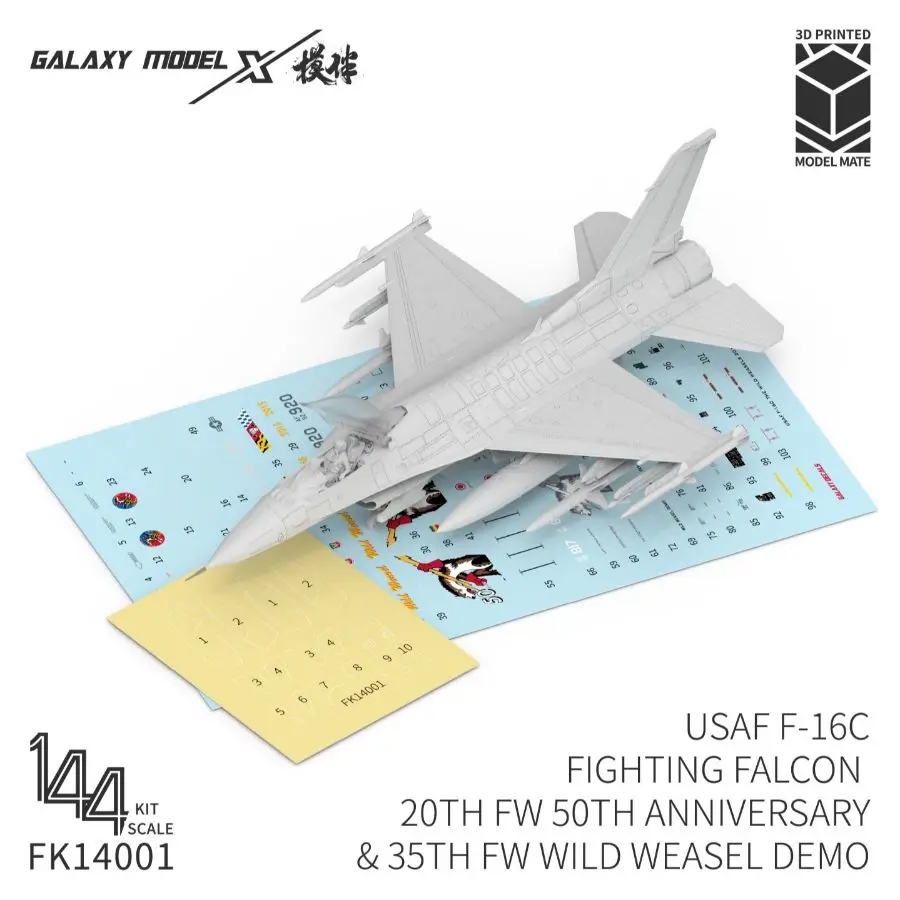 GALAXY FK14001 1/144 USAF F-16C Fighting Falcon 20th FW 50th Anniversary & 35th FW Wild Weasel Demo