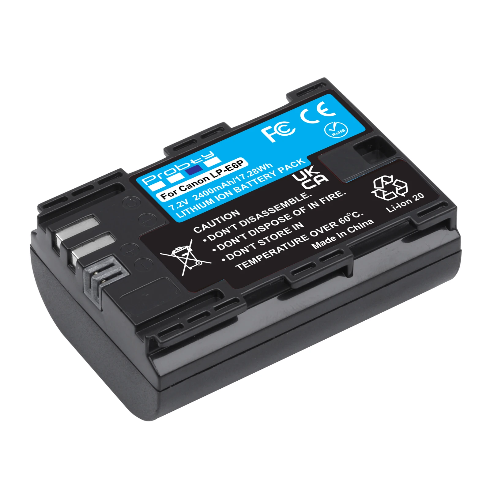 Probty 2400 mAh LP-E6P LP E6P lp e6p Battery for CANON EOS R5 II R6 R5 Camera