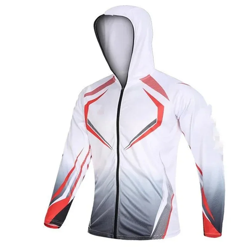 Round Neck Long Sleeve Anti-UV Comfortable Men's Sublimation Fishing Hoodie High-Quality Printing Fishing Clothing