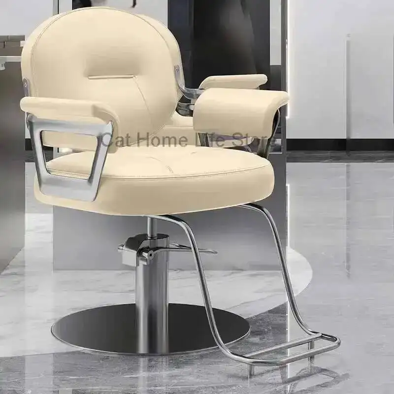 

Barber Decoration Chair Swivel Vintage Professional Pedicure Barbing Salon Chairs Machines Hairdressing Promotion Black Gold Red