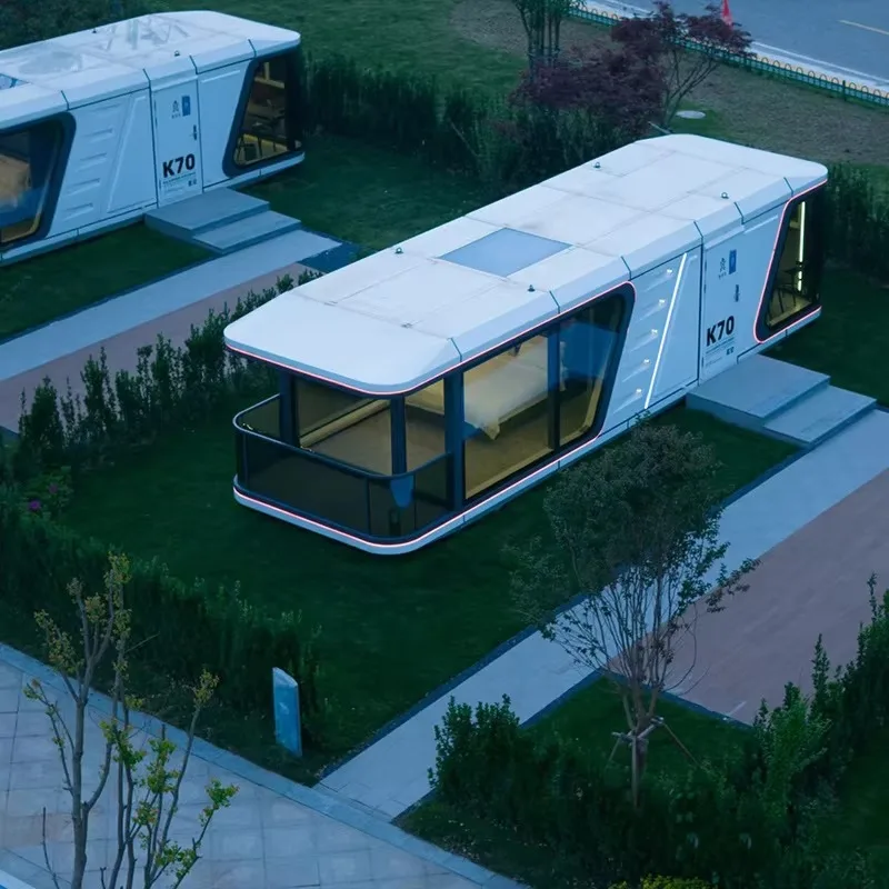 Vendita calda 2025 Cabina in acciaio Soluzioni per la casa mobile Hotel Villa Appartamento Camera prefabbricata
