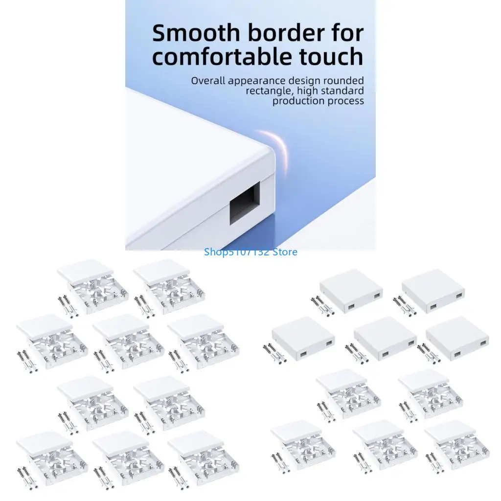 87HD Fiber Opt Connection Box for 86 Standard Size Featuring Multiple Interfaces Heat Dissipation Easy Setups
