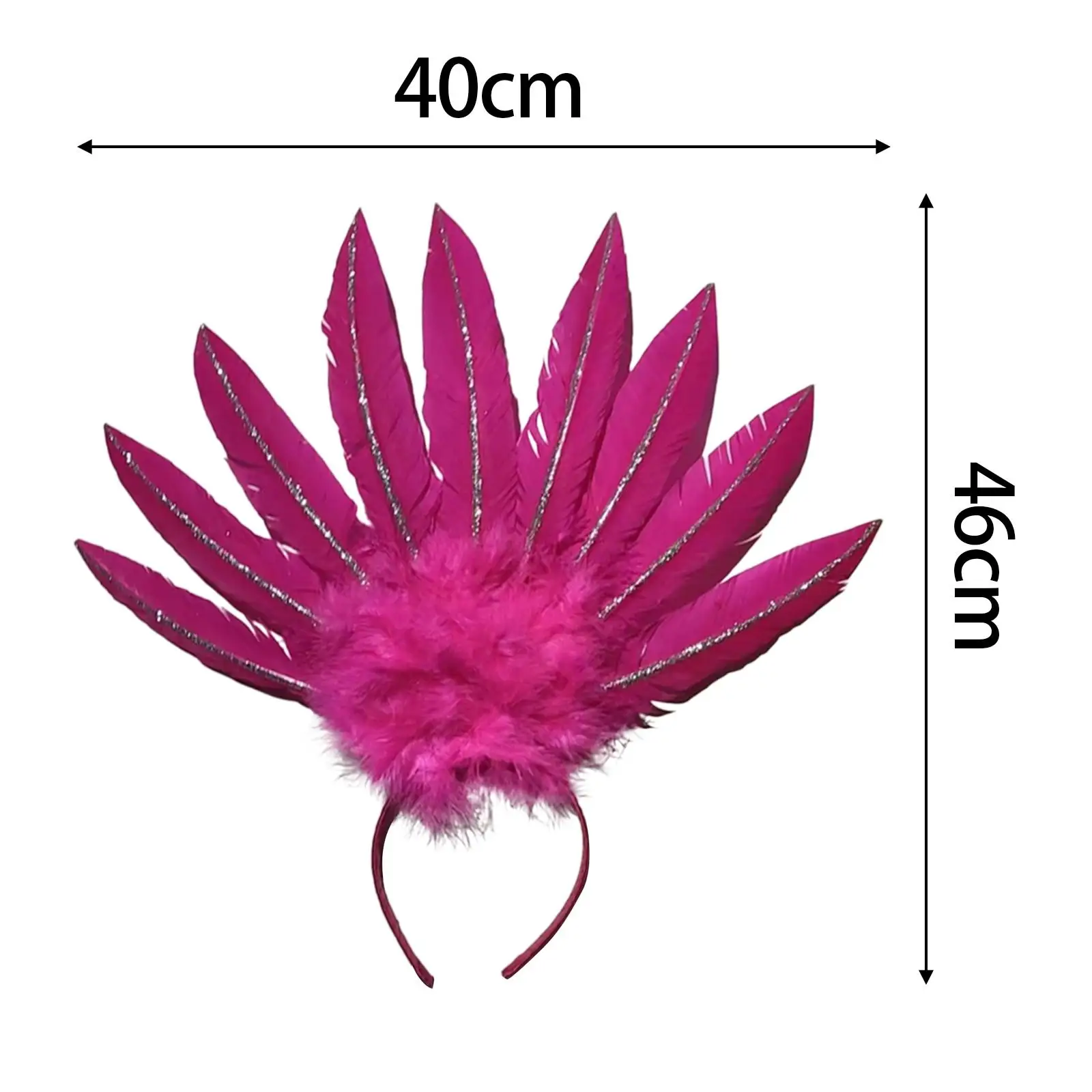 Feather Head Dress Headpiece, Head Accessories Hat Cosplay Hairband for Adults